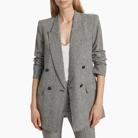 🔥Generation Love Penelope Oversized Plaid Metallic Blazer